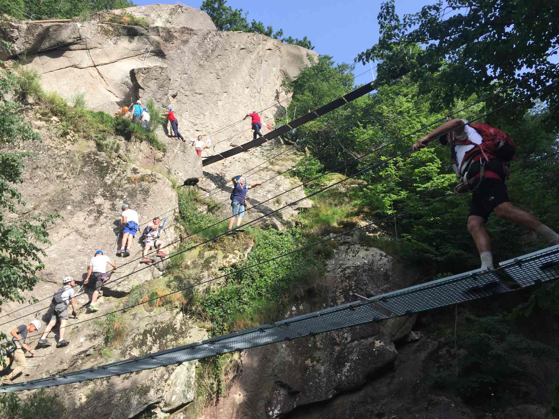 Photo inauguration de la Via Ferrata de Durfort dans le Parc naturel régional du Haut-Languedoc