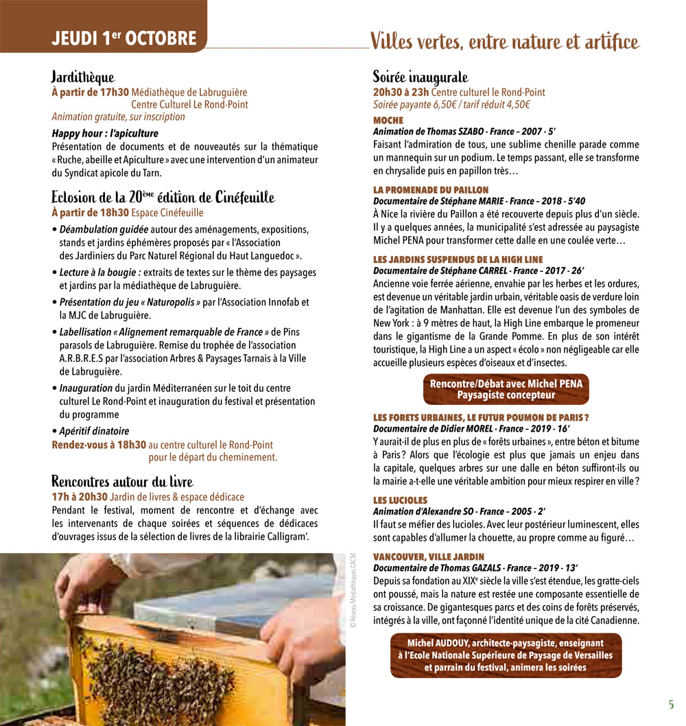 Programme Festival Cinéfeuille 22 mai 2019