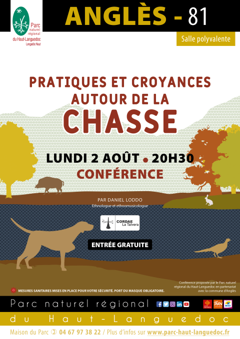 Affiche de la conférence "Chasse"