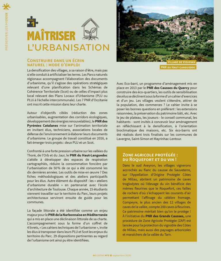 Magazine Occigène des sept parcs naturels régionaux d'Occitanie